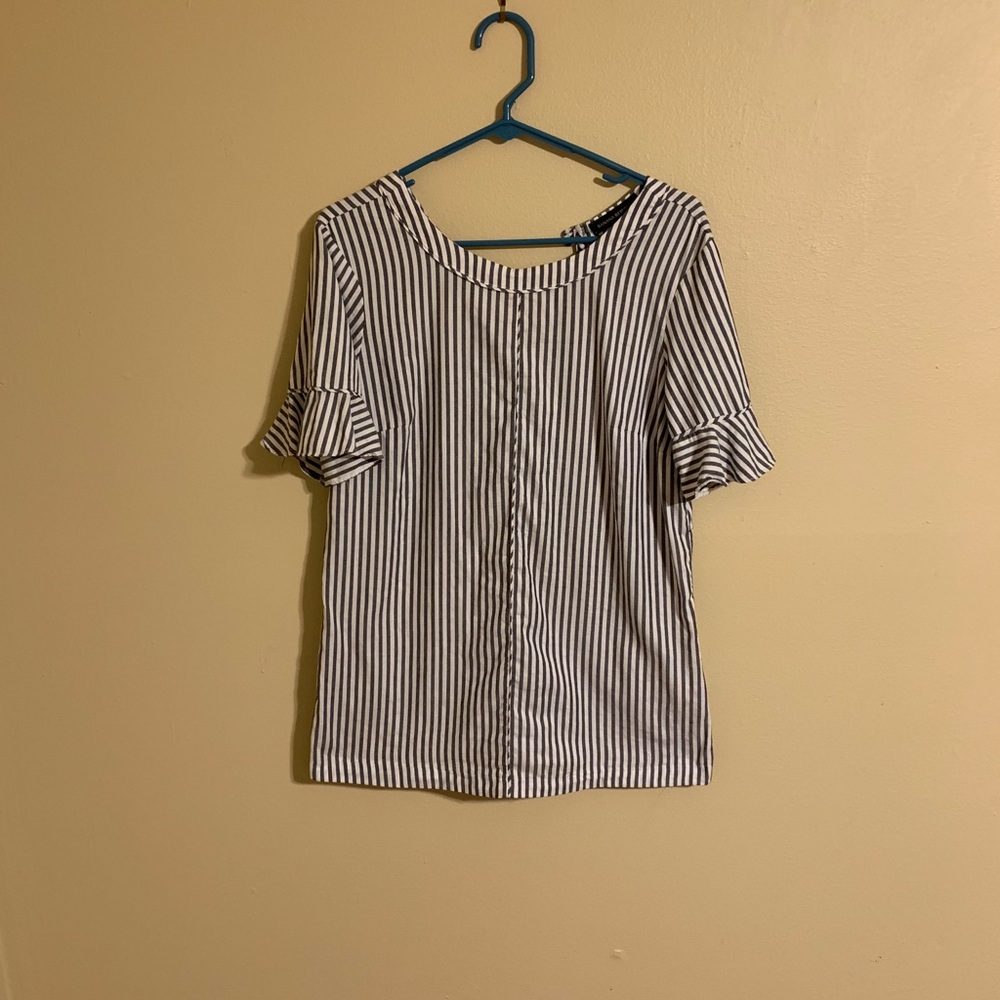 Banana Republic striped work blouse